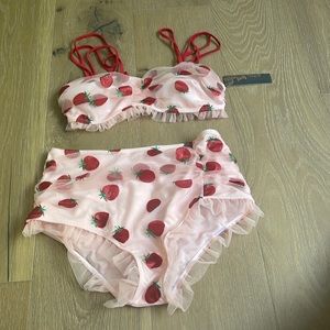 Vintage strawberry swimsuit